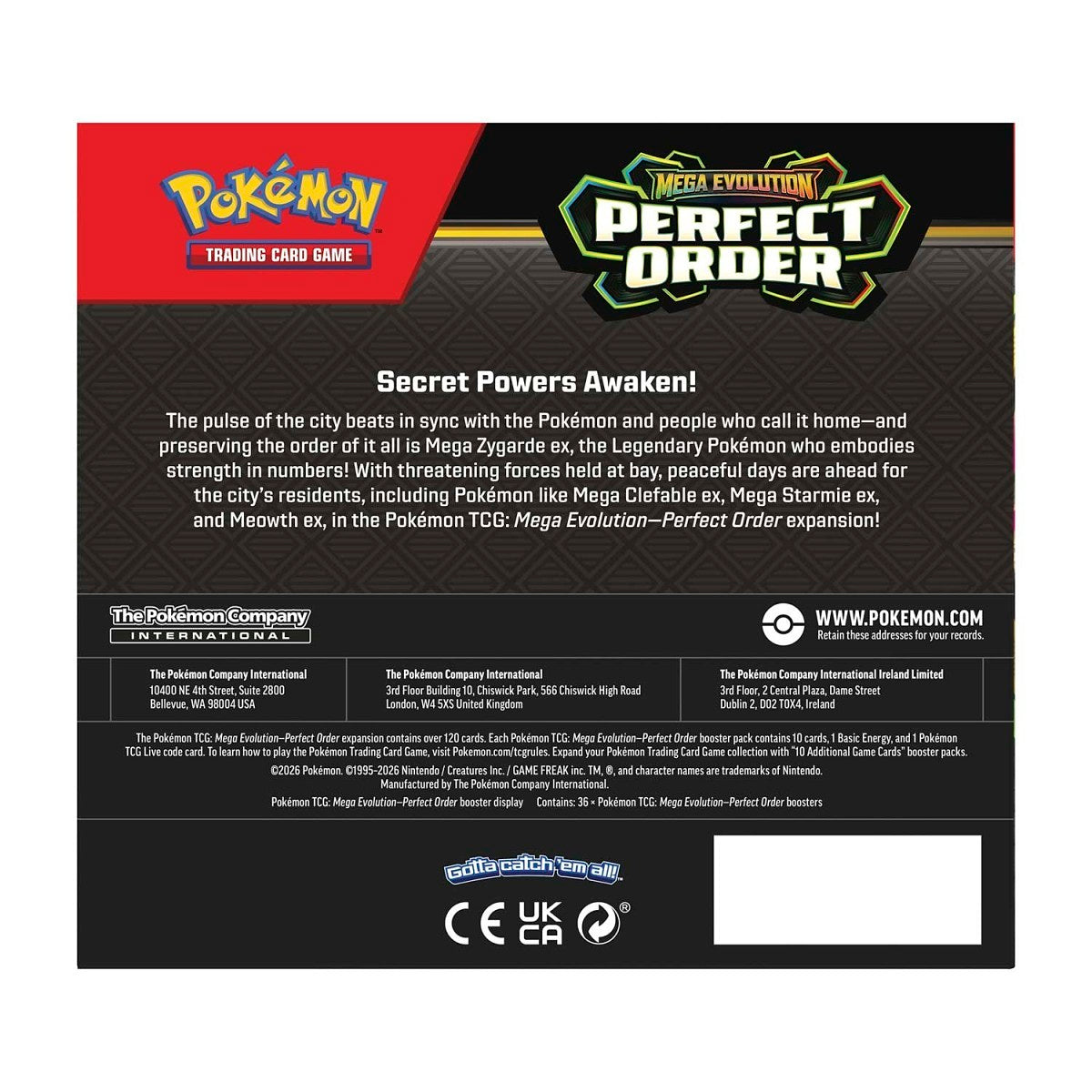 Mega Evolution - Perfect Order Booster Display Box (36 Packs)