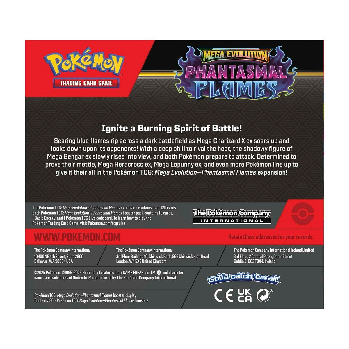 Mega Evolution - Phantasmal Flames Booster Display Box (36 Packs)