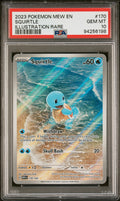 PSA 10 2023 POKEMON MEW EN-151 #170 SQUIRTLE ILLUSTRATION RARE