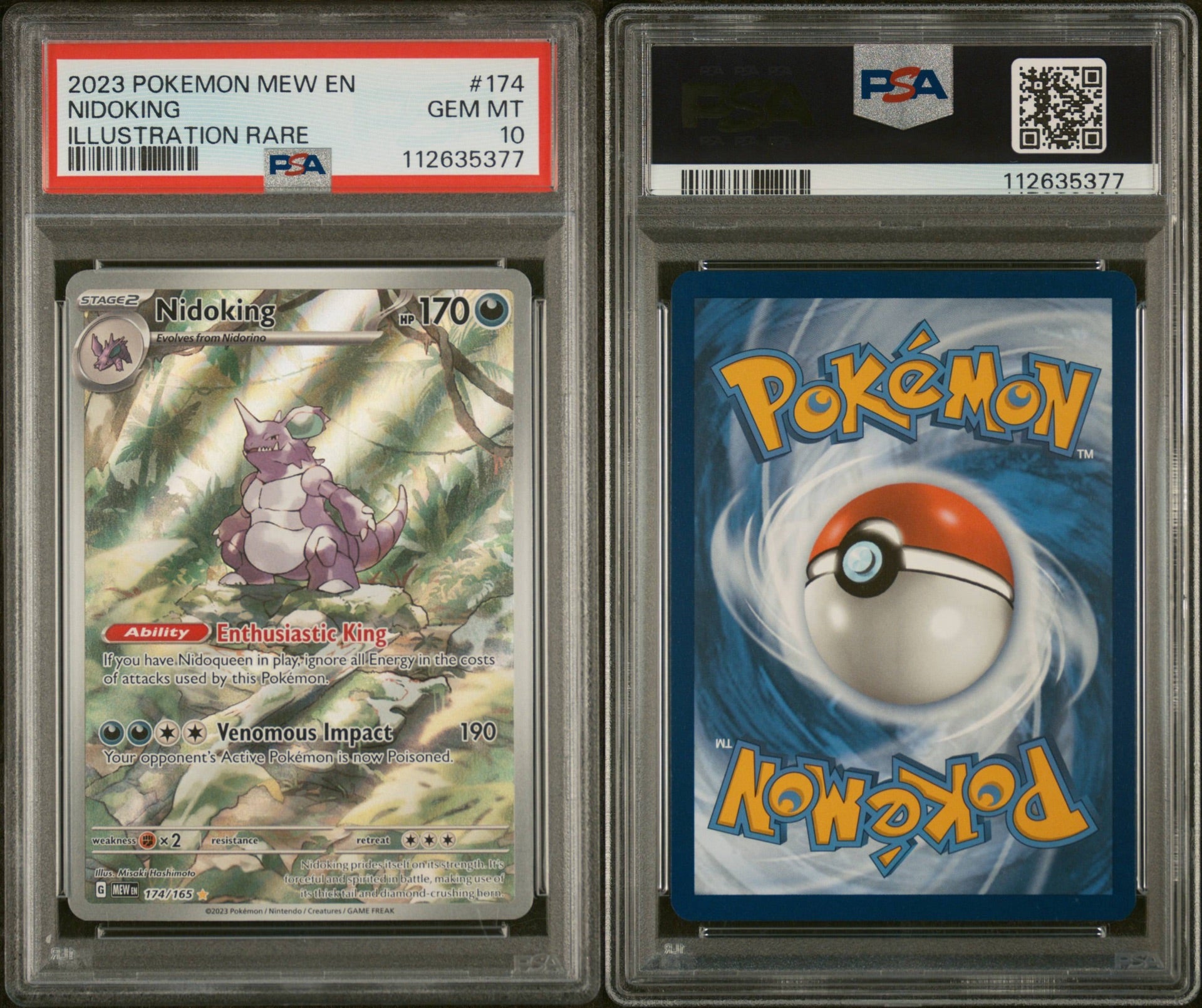 PSA 10 2023 POKEMON MEW EN-151 #174 NIDOKING ILLUSTRATION RARE